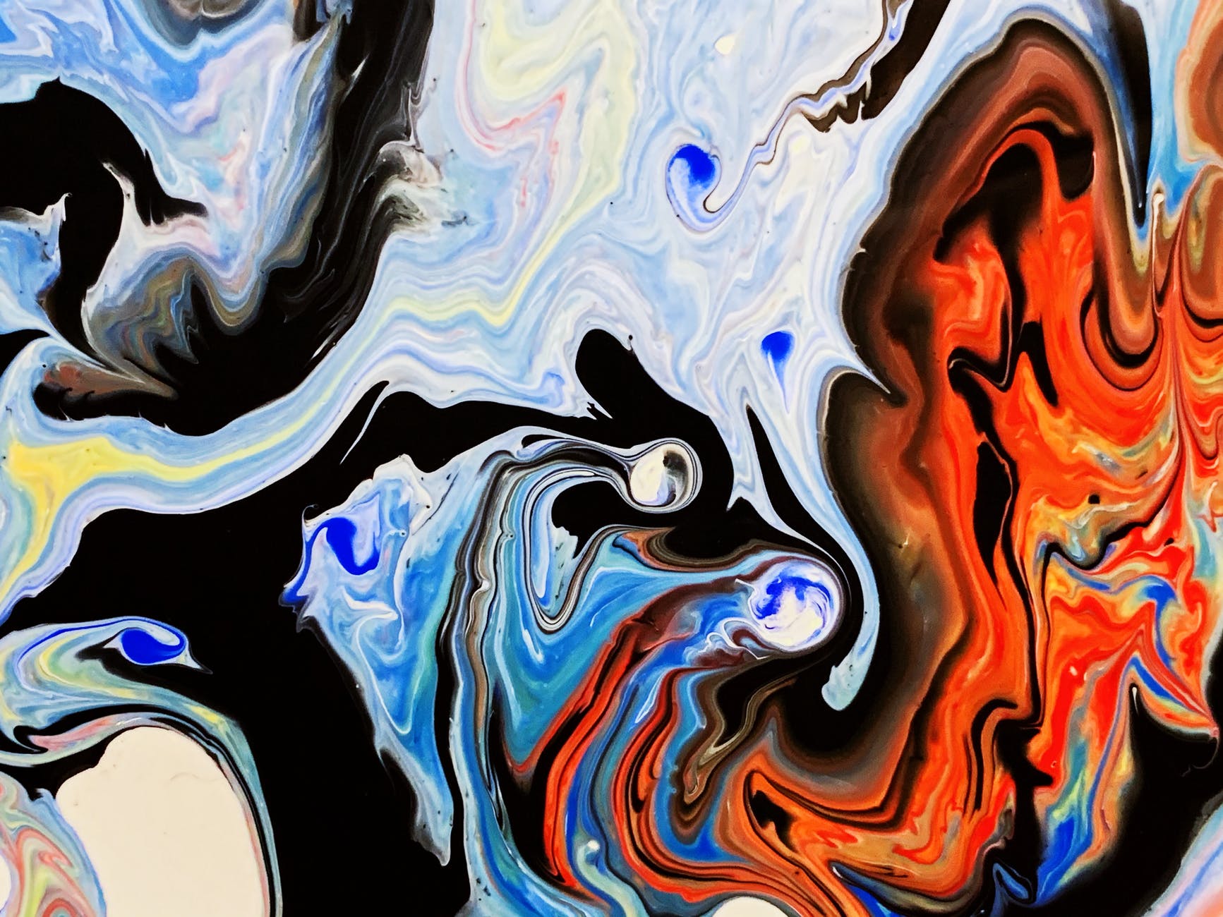 Close-Up Photo of Abstract Painting
